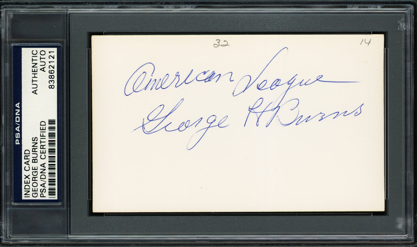 George H. Burns Autographed 3x5 Index Card New York Giants, Philadelphia Phillies "All American League" PSA/DNA #83862121