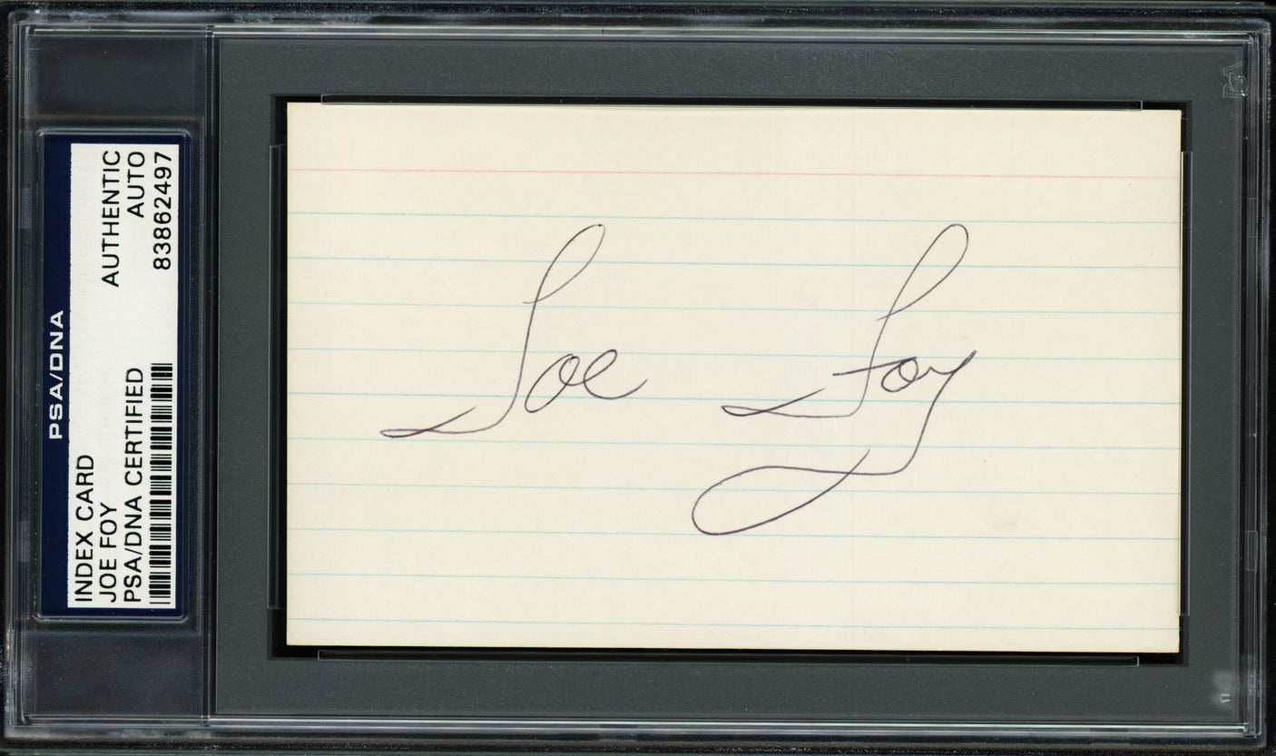 Joe Foy Autographed 3x5 Index Card Boston Red Sox, New York Mets PSA/DNA #83862497