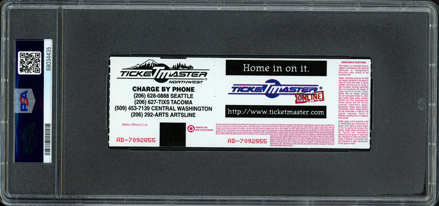 Ken Griffey Jr. Autographed 1999 Seattle Mariners HR #377 - Last HR in The Kingdome Ticket Seattle Mariners PSA 6 Auto Grade Gem Mint 10 PSA/DNA #68034435