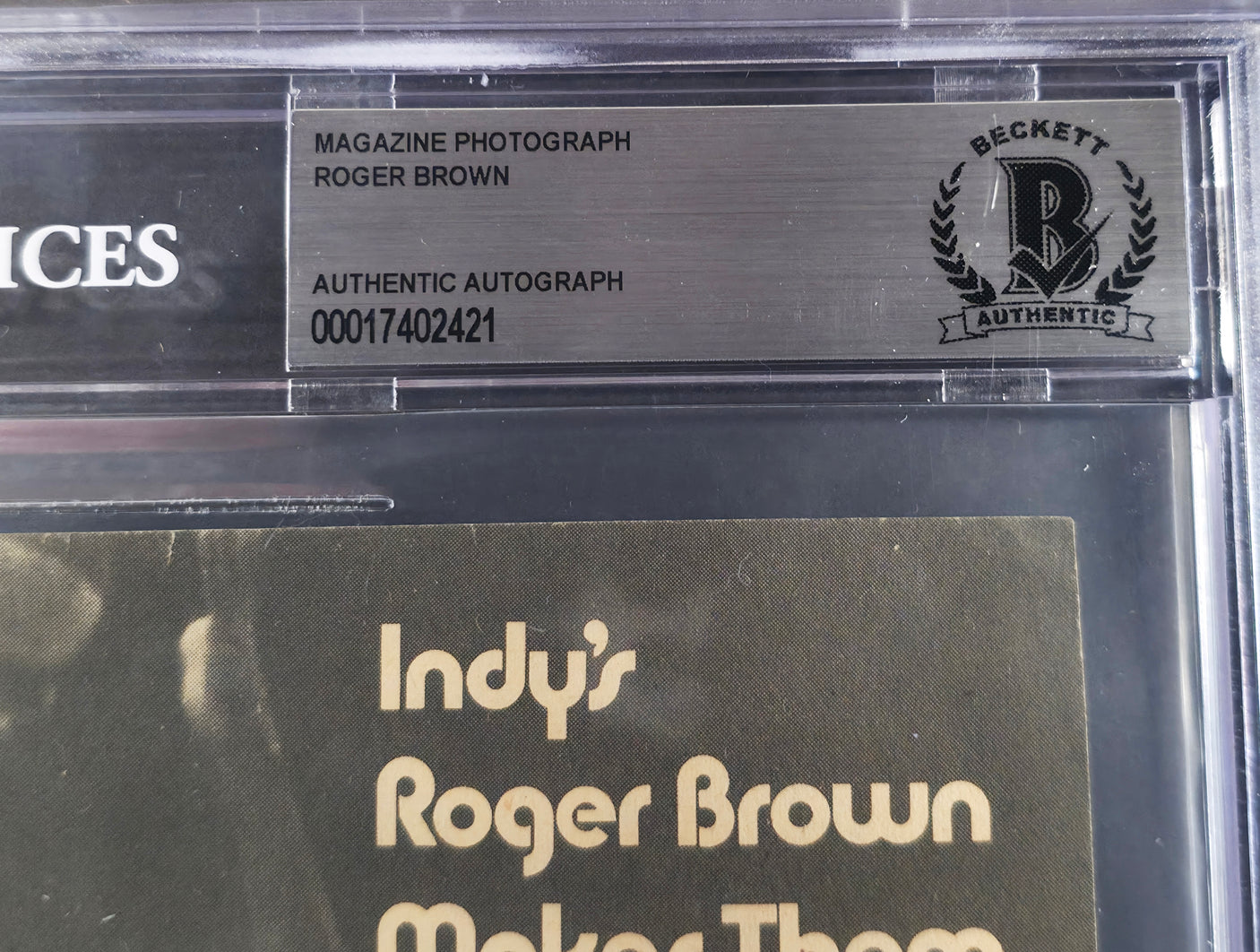 Roger Brown Autographed 8x11 Magazine Page Photo Indiana Pacers Beckett BAS #17402421