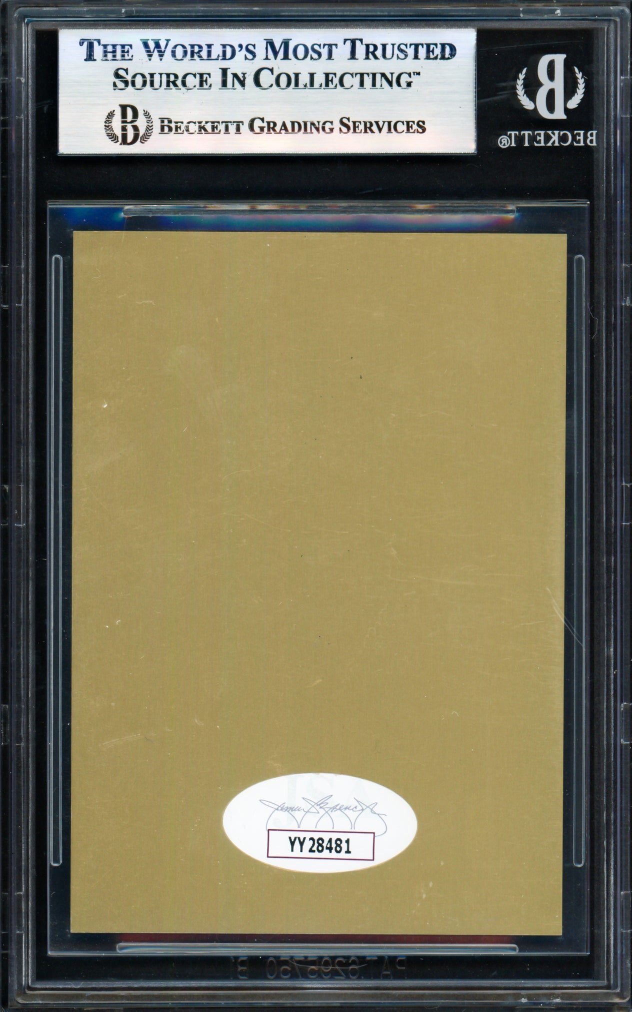 Ted Williams Autographed 1981 Hall of Fame Metallic Plaque Card Boston Red Sox Beckett BAS #17830389