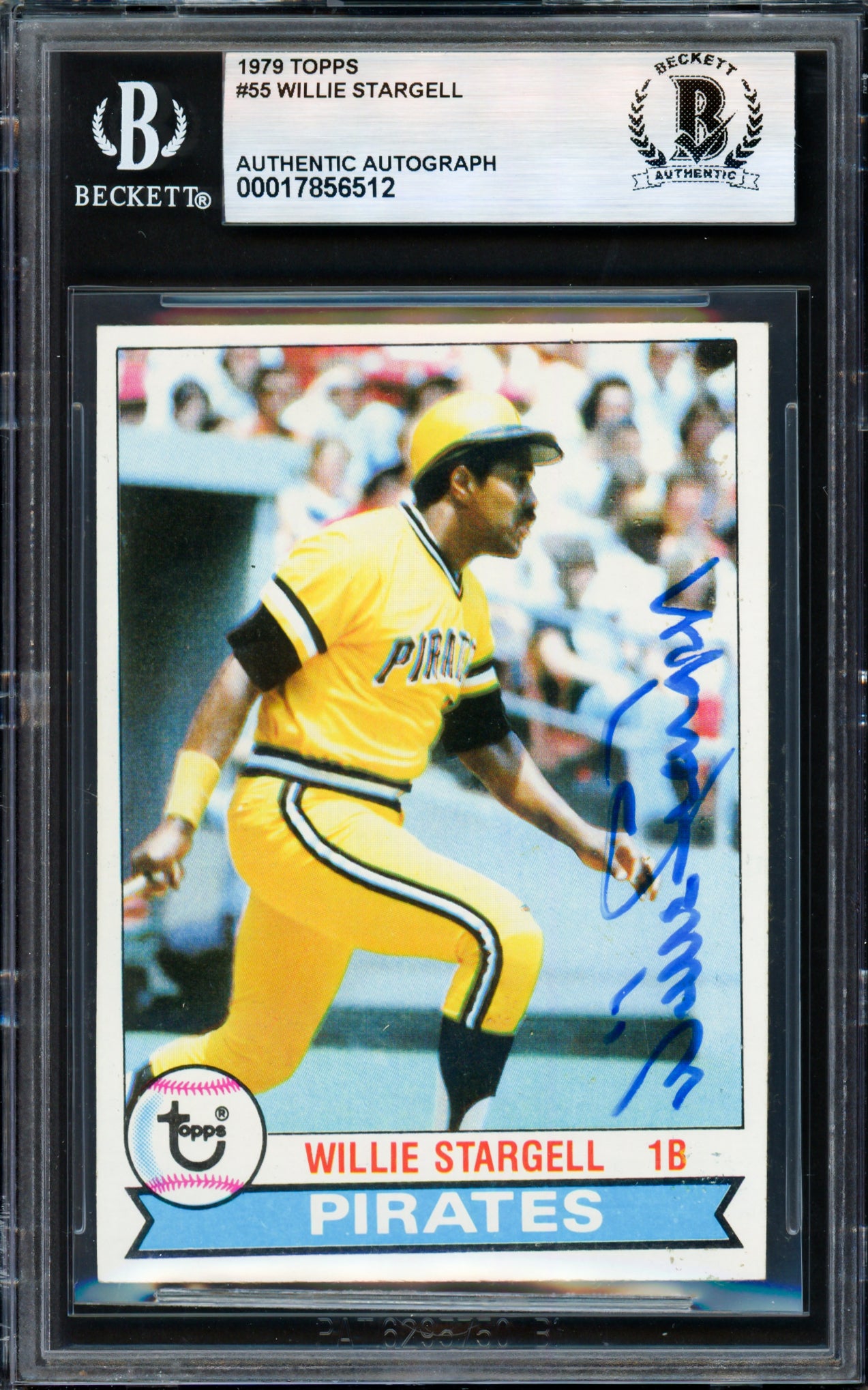 Willie Stargell Autographed 1979 Topps Card #55 Pittsburgh Pirates Beckett BAS #17856512