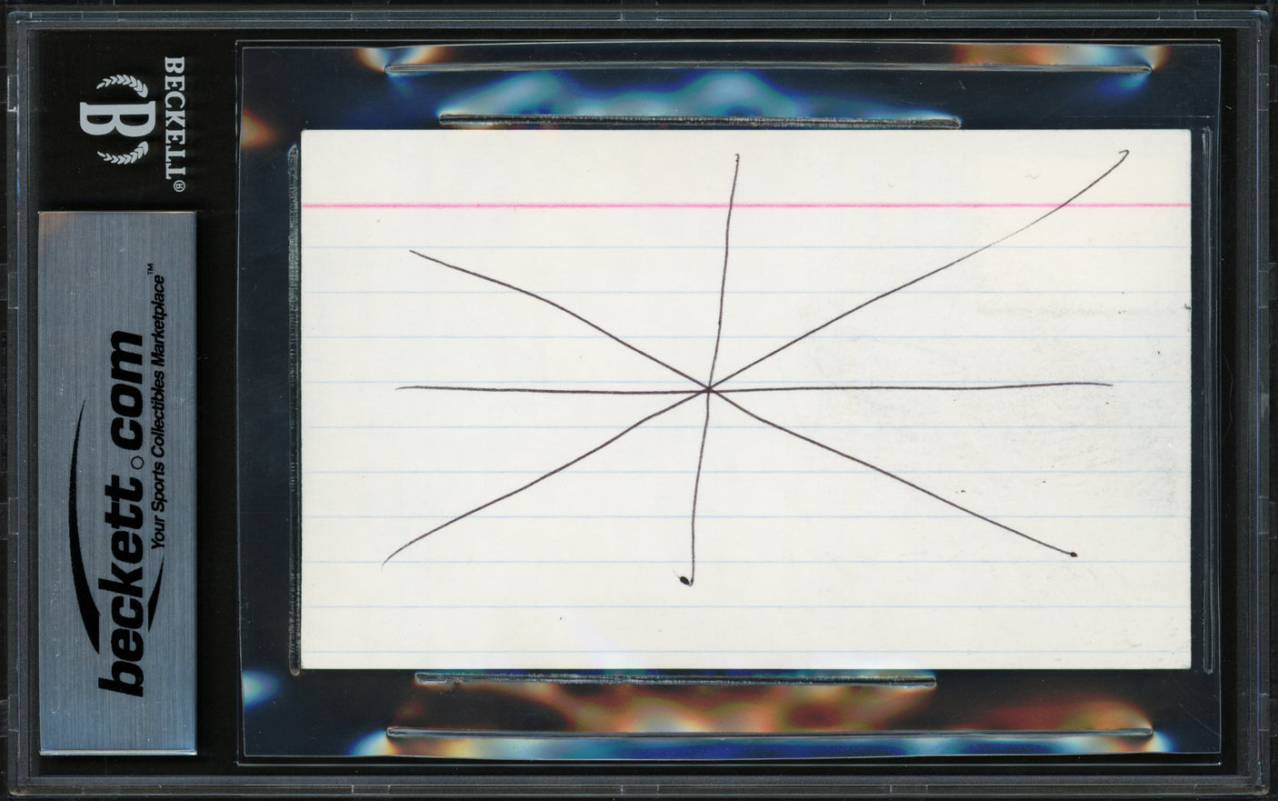 1980 Team USA Hockey Miracle on Ice Autographed 3x5 Index Card With 5 Signatures Including Herb Brooks Beckett BAS #17402462