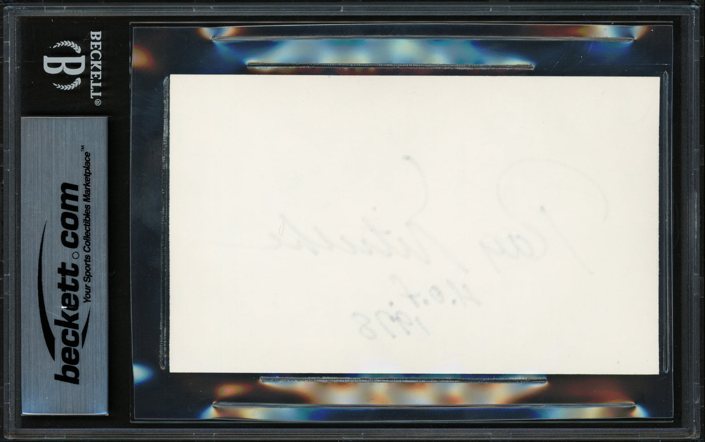 Ray Nitschke Autographed 3x5 Index Card Green Bay Packers "HOF 1978" Beckett BAS #17402438