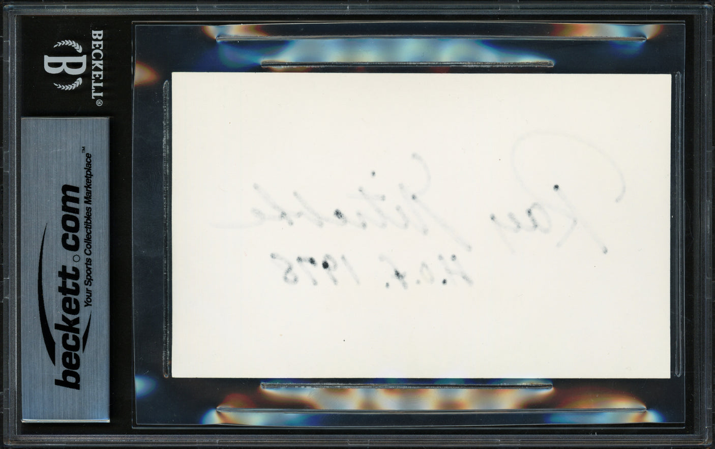 Ray Nitschke Autographed 3x5 Index Card Green Bay Packers "HOF 1978" Beckett BAS #17402443