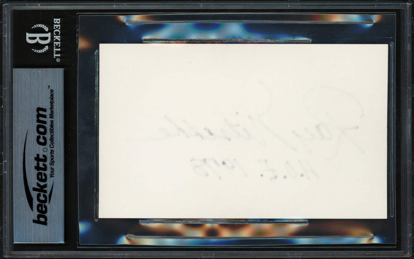 Ray Nitschke Autographed 3x5 Index Card Green Bay Packers "HOF 1978" Beckett BAS #17402444