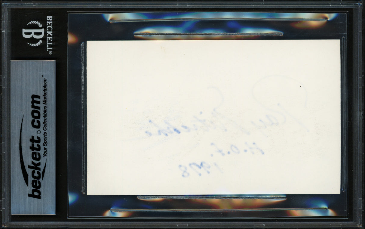 Ray Nitschke Autographed 3x5 Index Card Green Bay Packers "HOF 1978" Beckett BAS #17402441