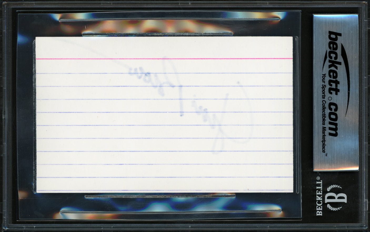 Jim Brown Autographed 3x5 Index Card Cleveland Browns Auto Grade Gem Mint 10 Beckett BAS #17401918