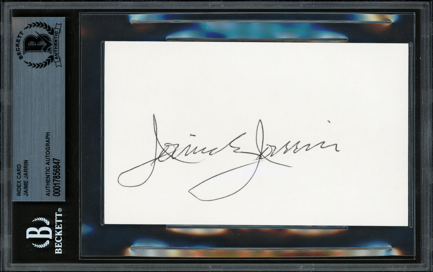 Jaime Jarrin Autographed 3x5 Index Card Los Angeles Dodgers Beckett BAS #17856847