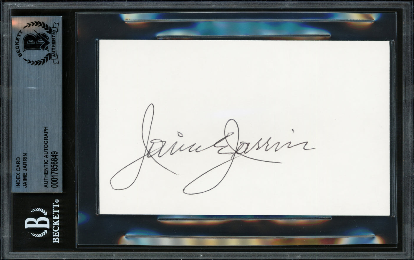 Jaime Jarrin Autographed 3x5 Index Card Los Angeles Dodgers Beckett BAS #17856849