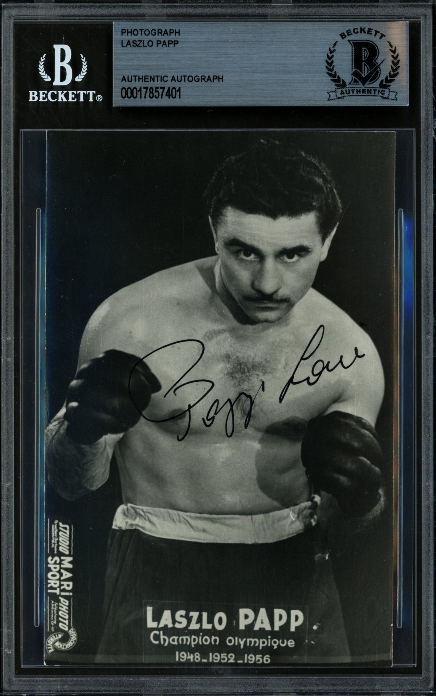 Laszlo Papp Autographed 3.5x5.5 Photo Olympic Gold Beckett BAS #17857401