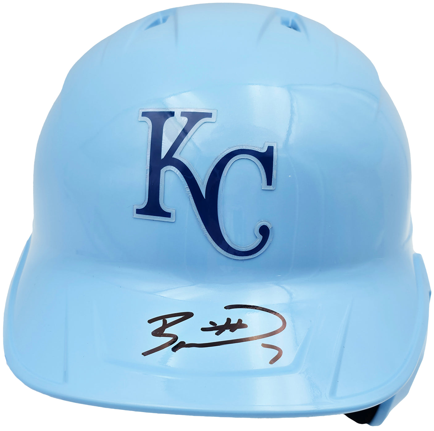 Bobby Witt Jr. Autographed Kansas City Royals Light Blue Batting Helmet Fanatics Holo Stock #239814