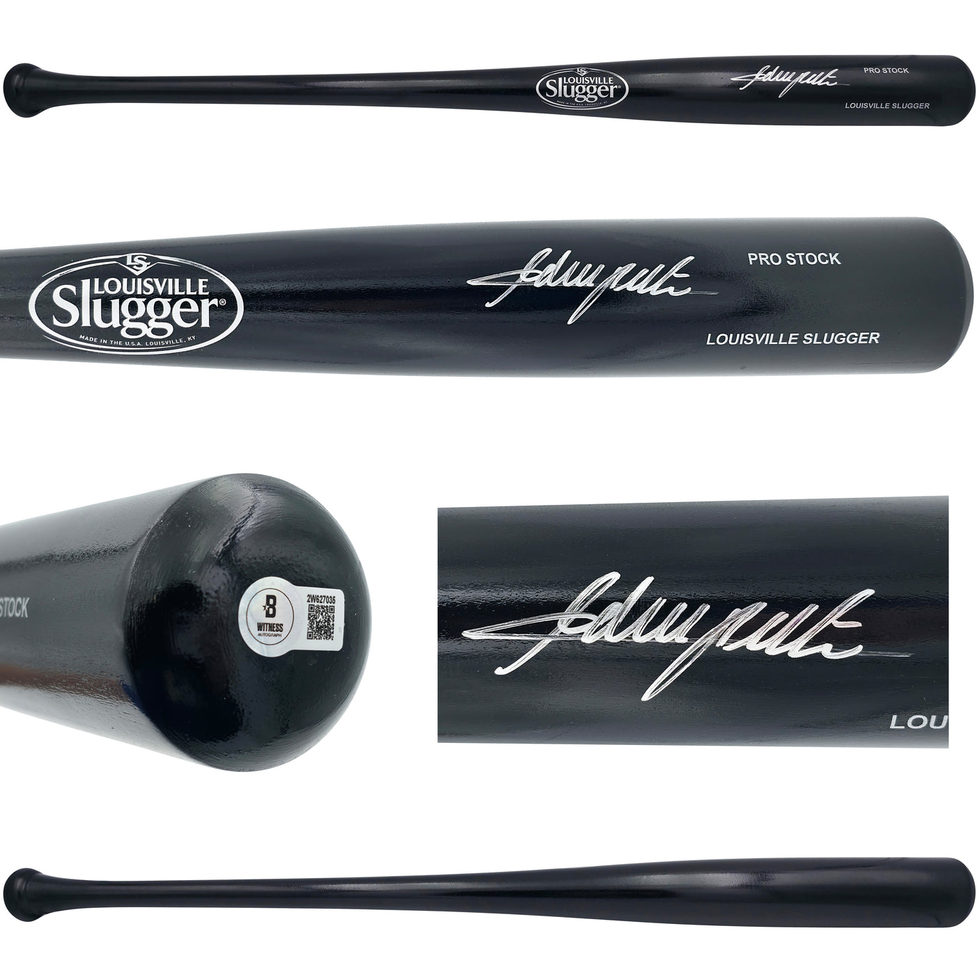 Adrian Beltre Autographed Black Louisville Slugger Pro Stock Baseball Bat Texas Rangers Beckett BAS Witness Stock #239821