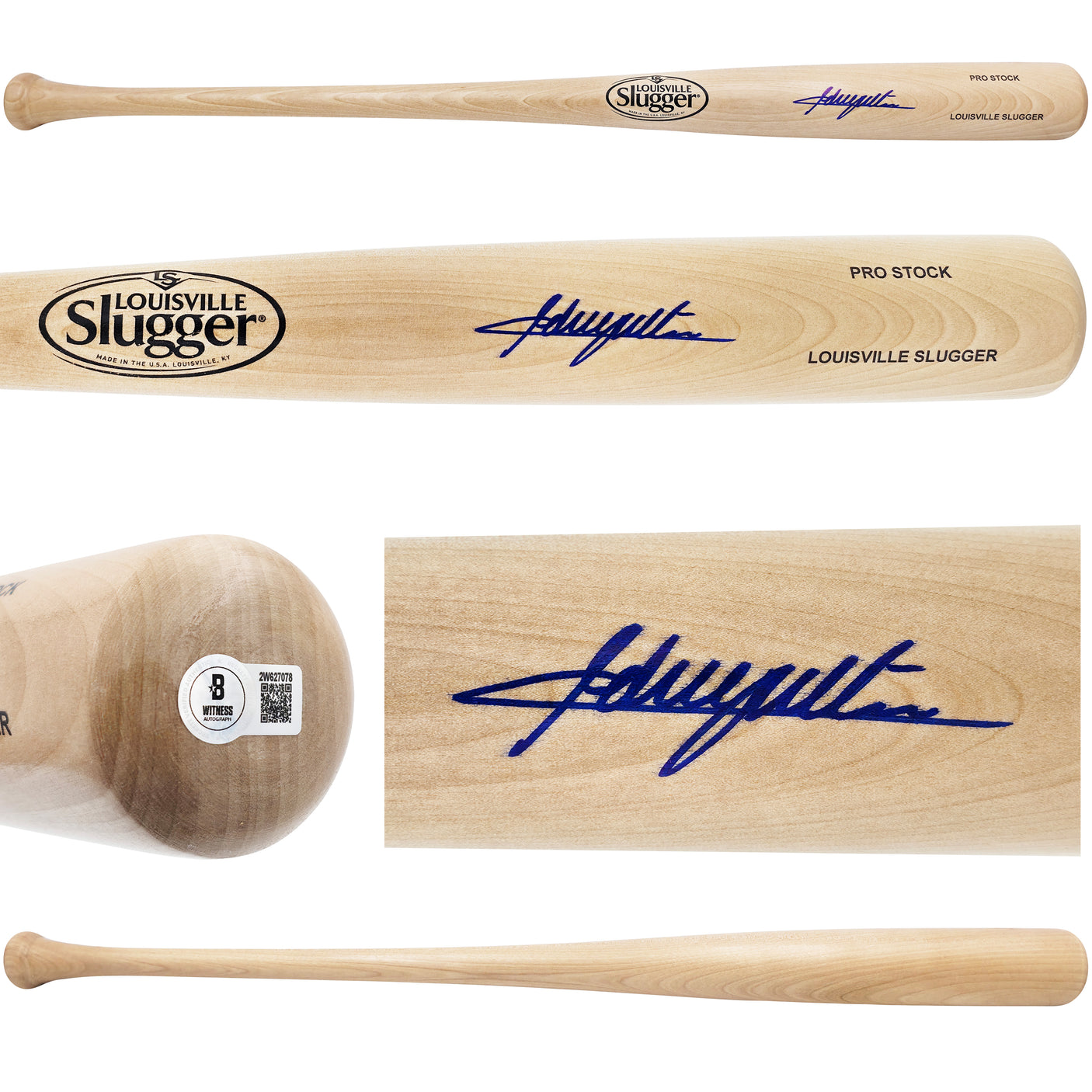 Adrian Beltre Autographed Blonde Louisville Slugger Pro Stock Baseball Bat Texas Rangers Beckett BAS Witness Stock #239823