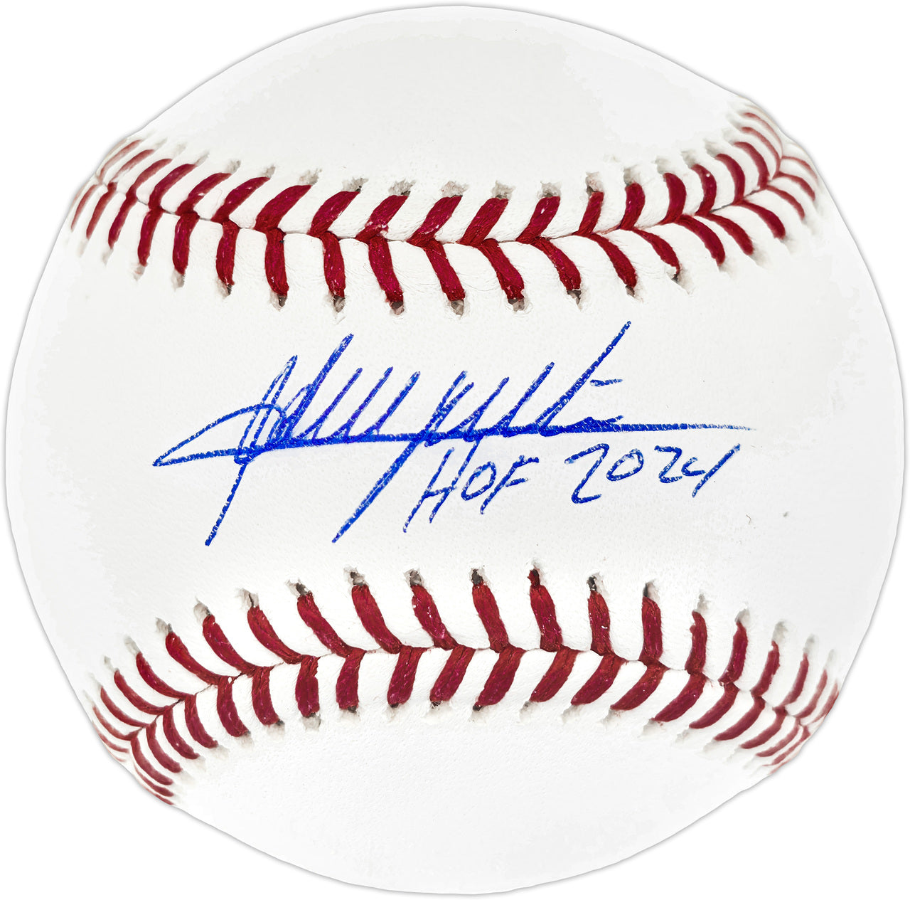 Adrian Beltre Autographed Official MLB Baseball Texas Rangers "HOF 2024" Beckett BAS Witness Stock #239818