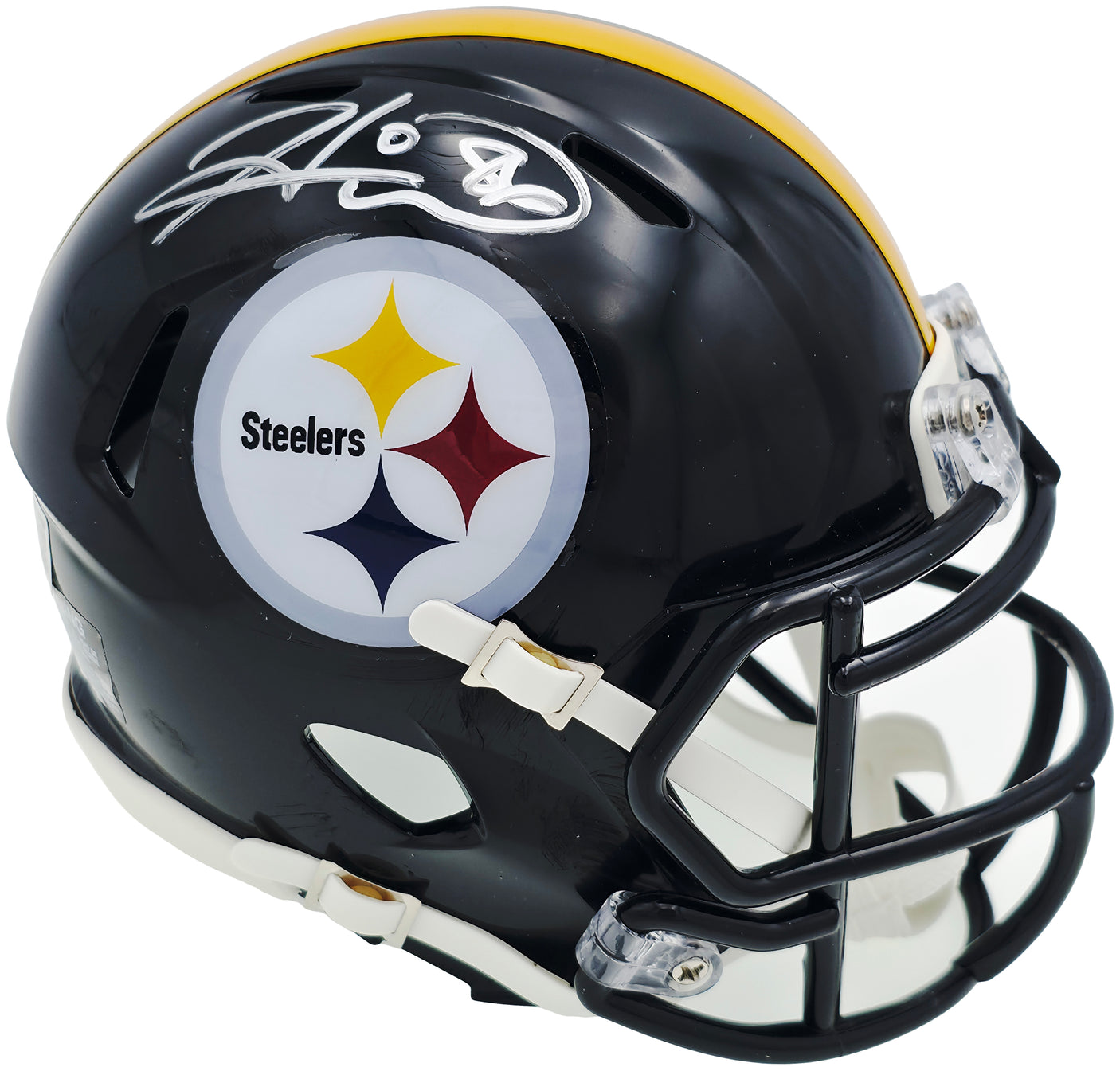 Hines Ward Autographed Pittsburgh Steelers Black Speed Mini Helmet Beckett BAS Witness Stock #241386