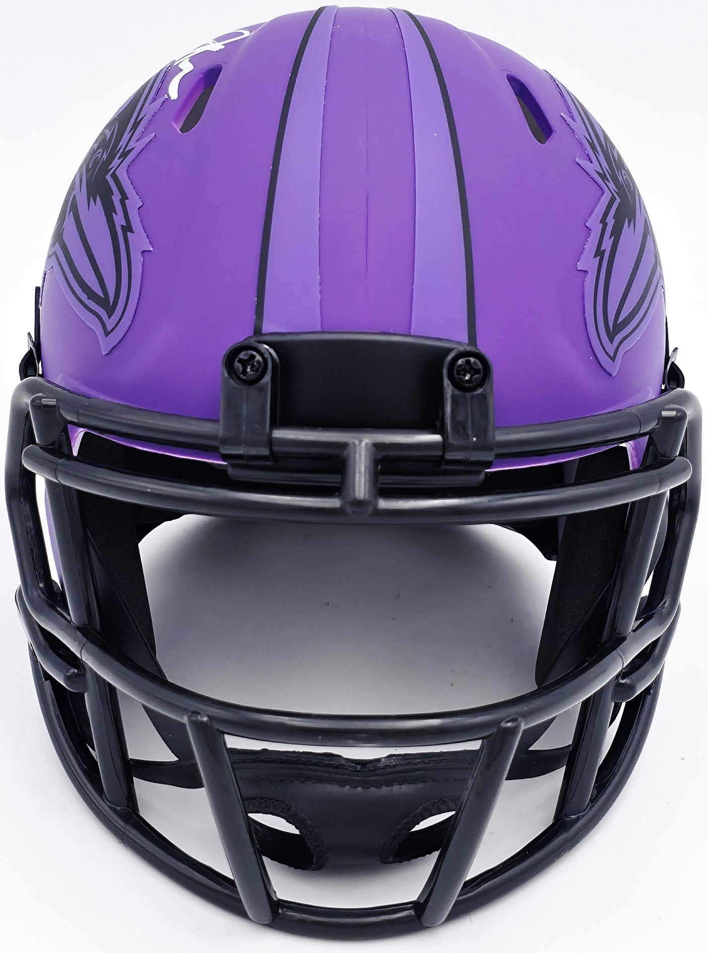 Terrell Suggs Autographed Baltimore Ravens Purple Speed Rave Mini Helmet Beckett BAS Witness Stock #241396