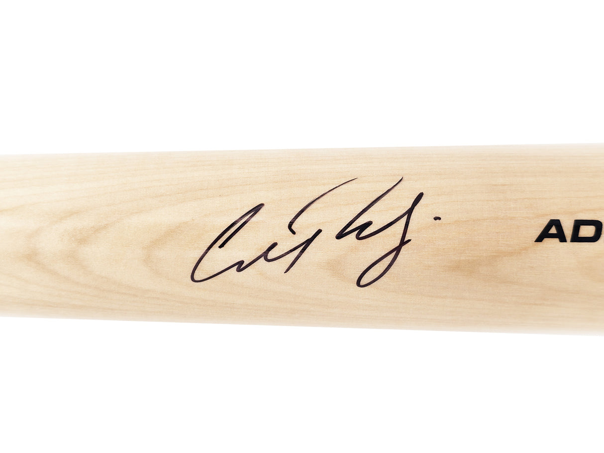 Cal Raleigh Autographed Blonde Rawlings Pro Baseball Bat Seattle Mariners Fanatics & MLB Holo Stock #241376