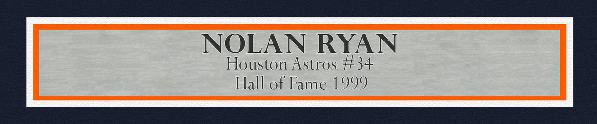 Houston Astros Nolan Ryan Autographed Framed White Nike Cooperstown Authentic Collection Jersey Beckett BAS QR Stock #241398
