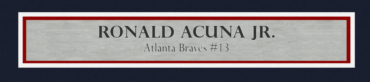Atlanta Braves Ronald Acuna Jr. Autographed Framed White Nike Jersey Beckett BAS Stock #241399