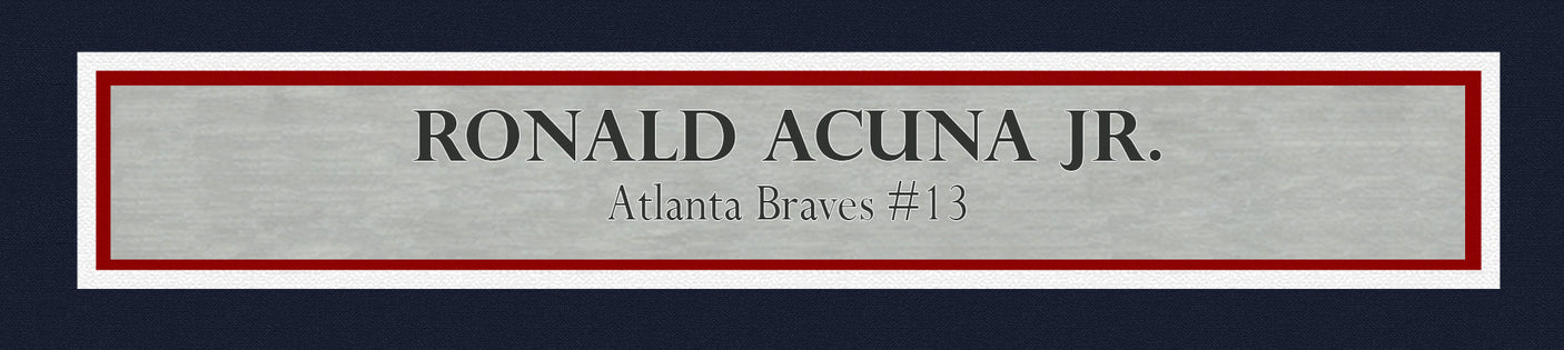 Atlanta Braves Ronald Acuna Jr. Autographed Framed White Nike Jersey Beckett BAS Stock #241399