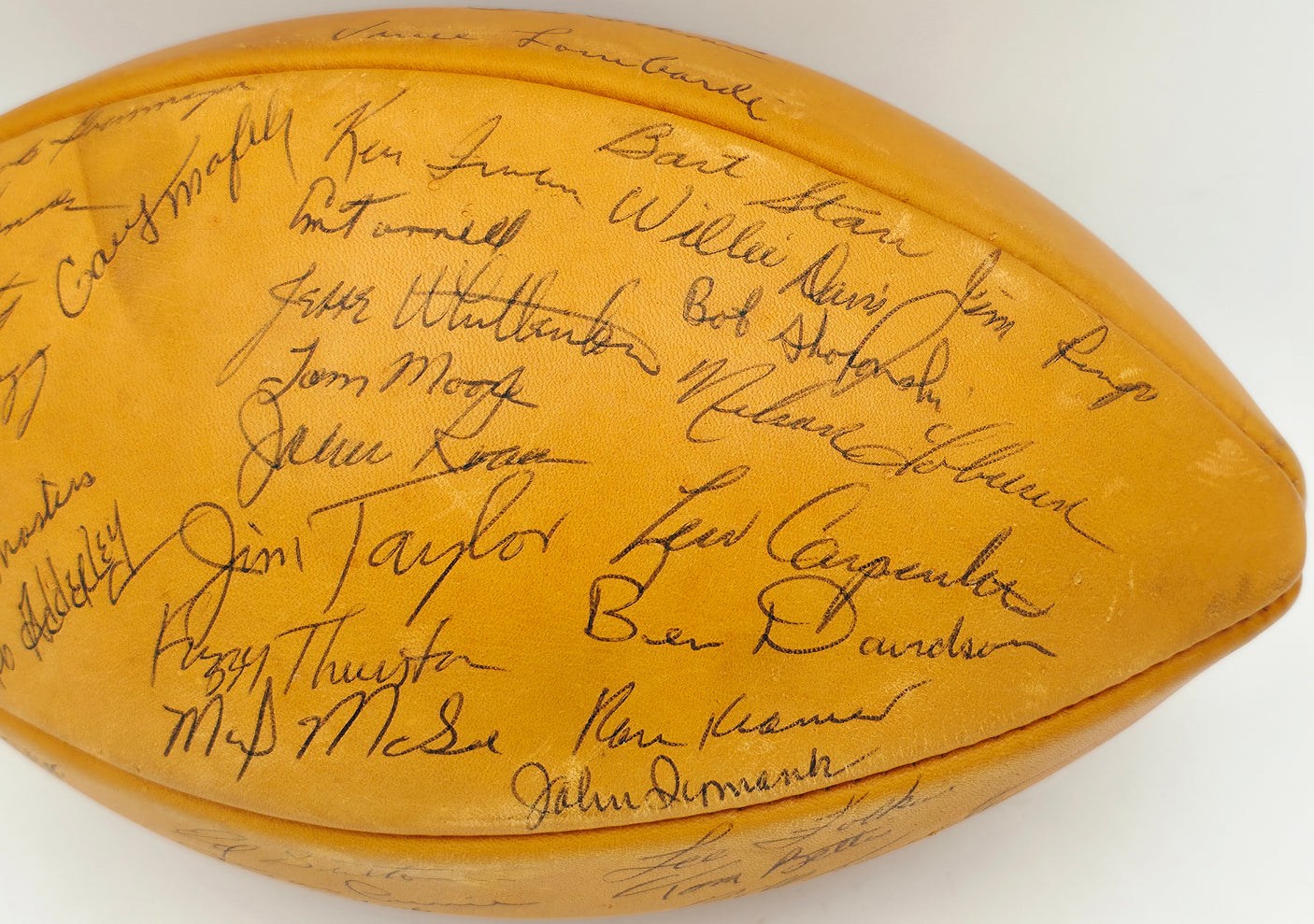 1961 Green Bay Packers NFL Champions Team Signed Autographed Official NFL Wilson "The Duke" Leather Football With 39 Signatures Including Vince Lombardi & Bart Starr Beckett BAS #AE20801