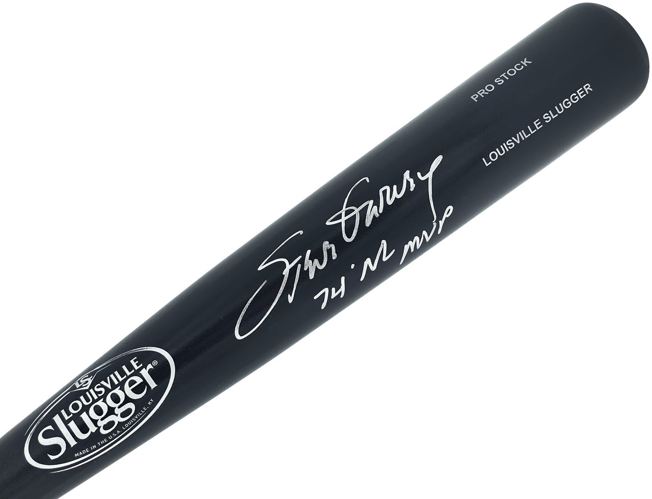 Steve Garvey Autographed Black Louisville Slugger Pro Stock Baseball Bat Los Angeles Dodgers "74 NL MVP" Beckett BAS Witness Stock #241443