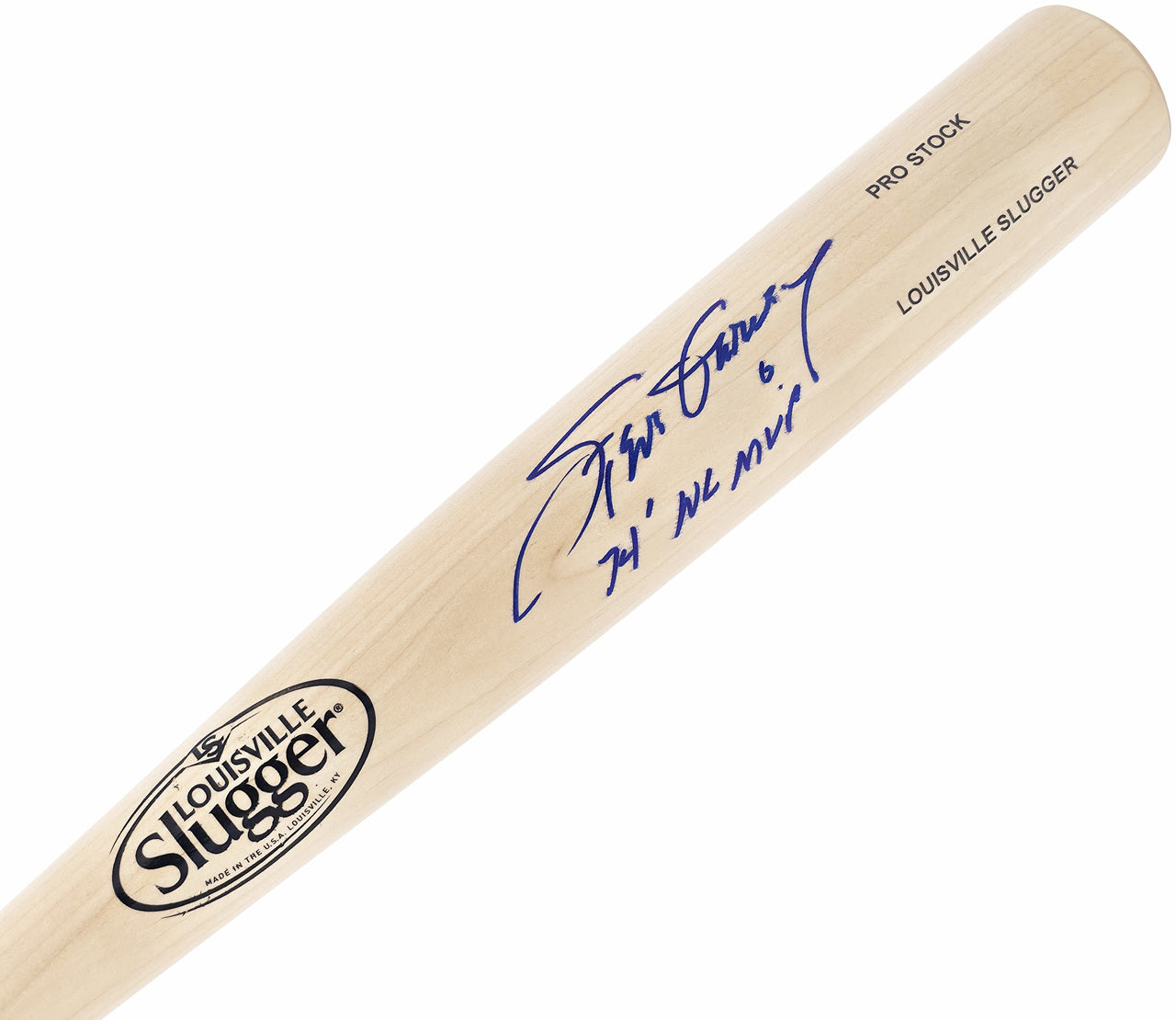 Steve Garvey Autographed Blonde Louisville Slugger Pro Stock Baseball Bat Los Angeles Dodgers "74 NL MVP" Beckett BAS Witness Stock #241444