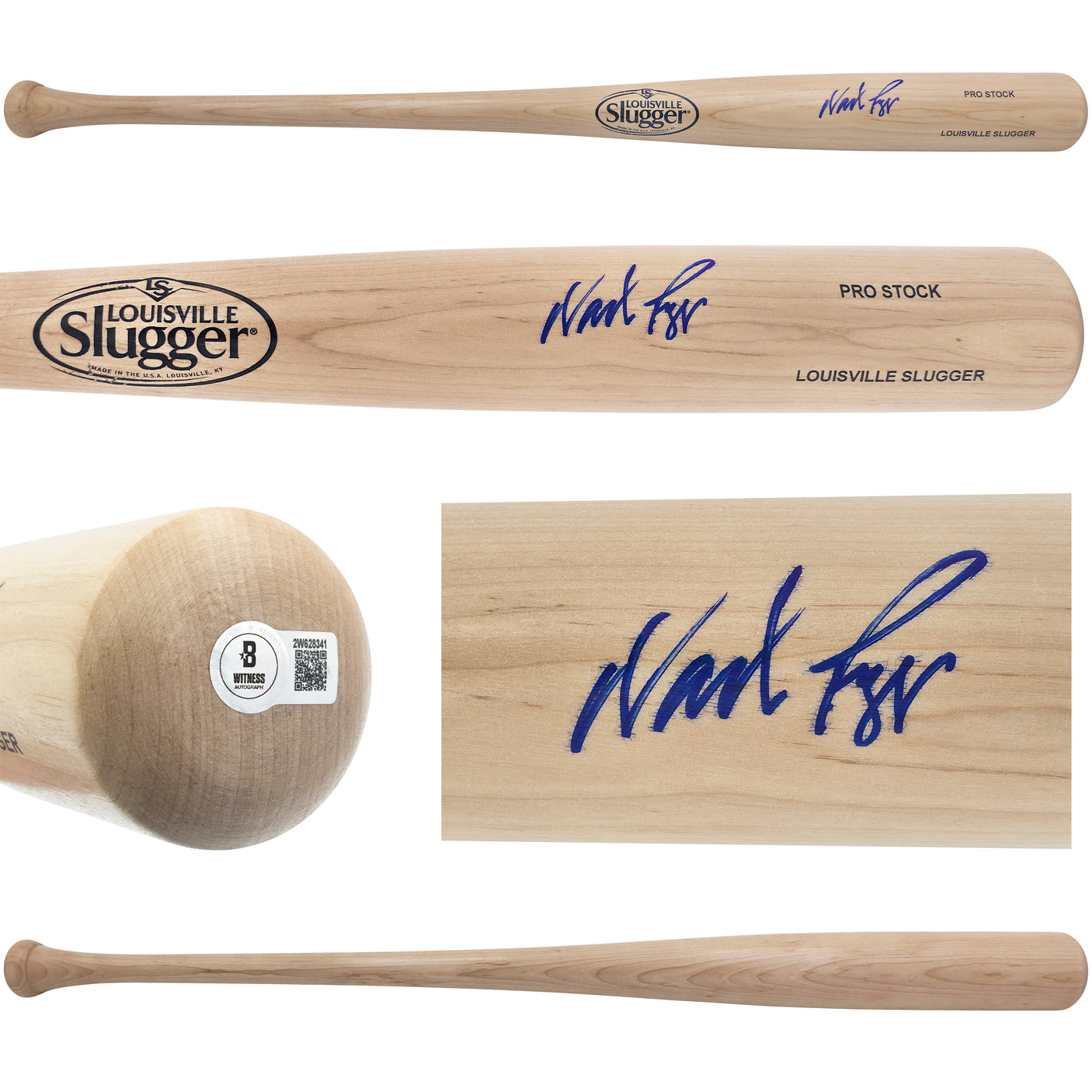 Wade Boggs Autographed Blonde Louisville Slugger Pro Stock Baseball Bat Boston Red Sox Beckett BAS Witness Stock #241446