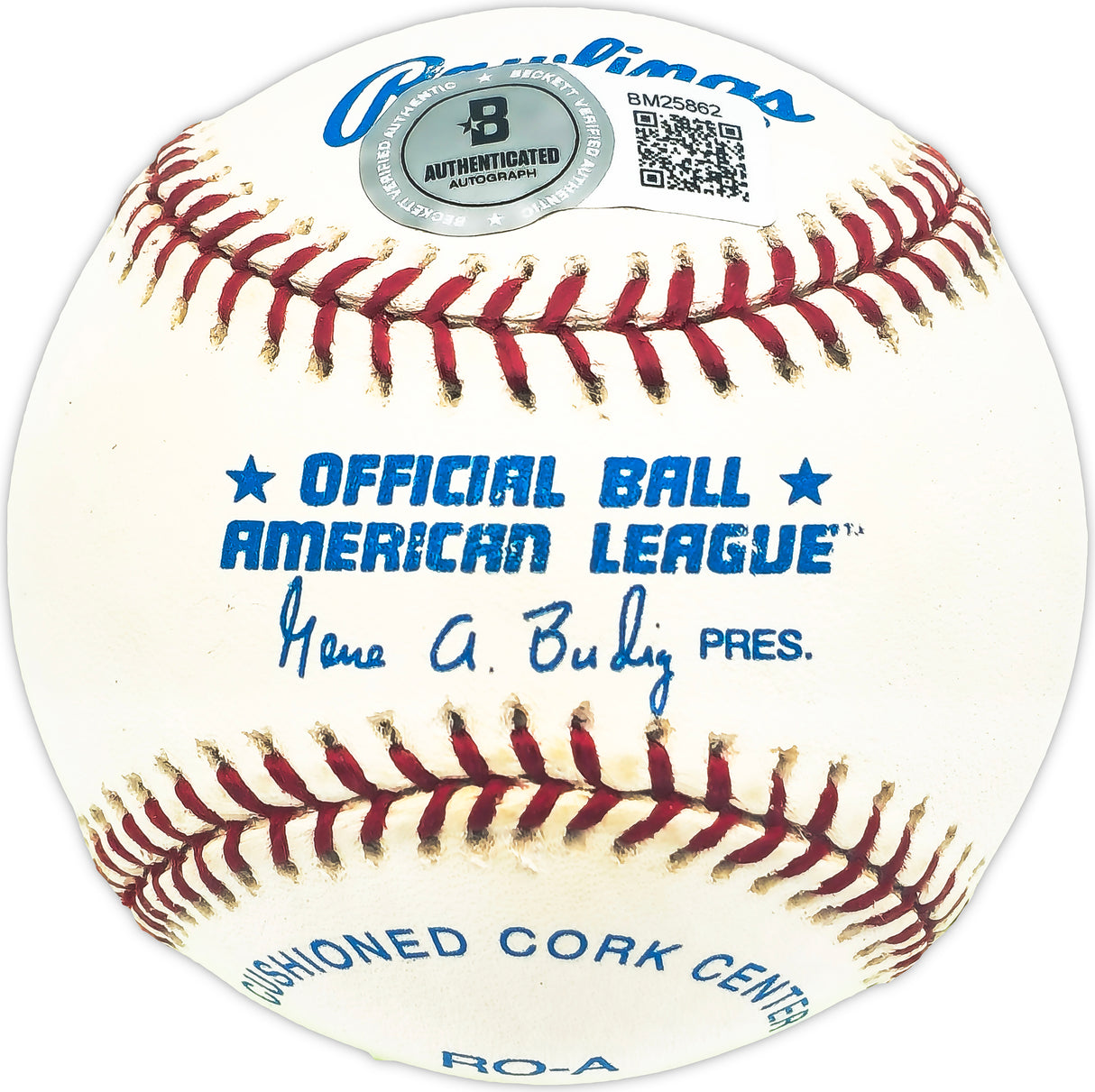 Matt Batts Autographed Official AL Baseball Boston Red Sox, Cincinnati Reds Beckett BAS QR #BM25862