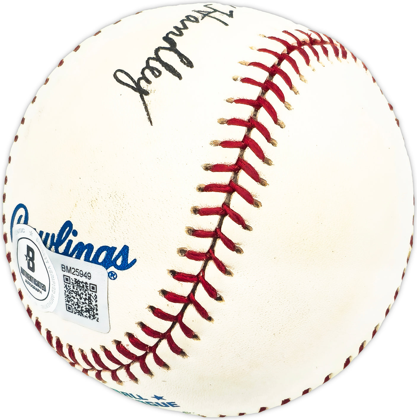 Gene Handley Autographed Official AL Baseball Philadelphia A's "Best Wishes" Beckett BAS QR #BM25949