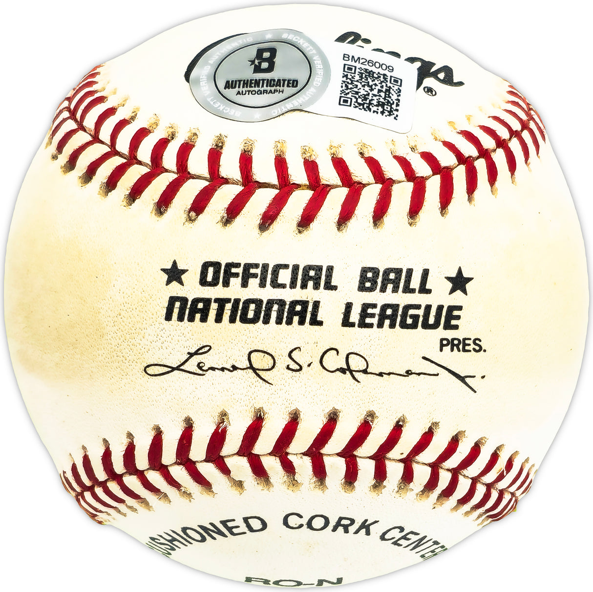Darryl Hamilton Autographed Official NL Baseball San Francisco Giants, Milwaukee Brewers Beckett BAS QR #BM26009