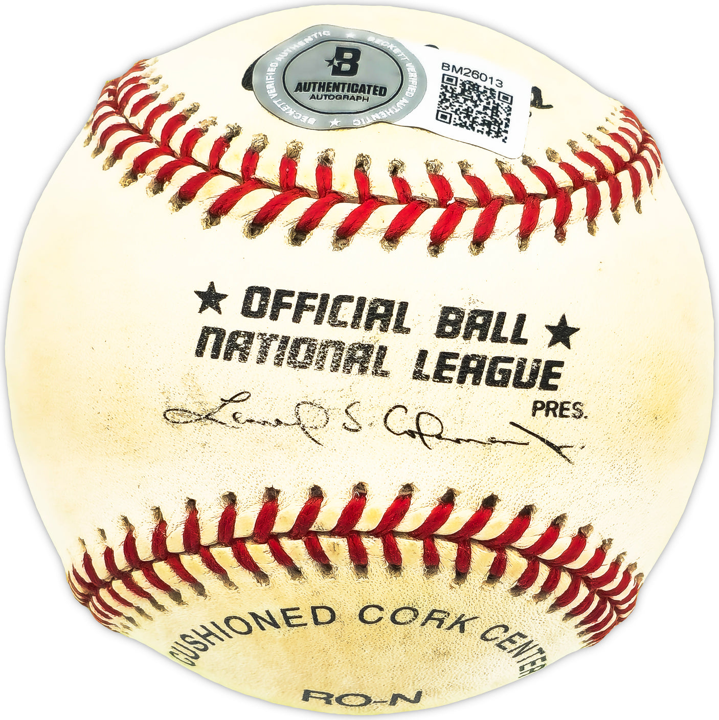 Nick Strincevich Autographed Official NL Baseball Boston Bees Beckett BAS QR #BM26013