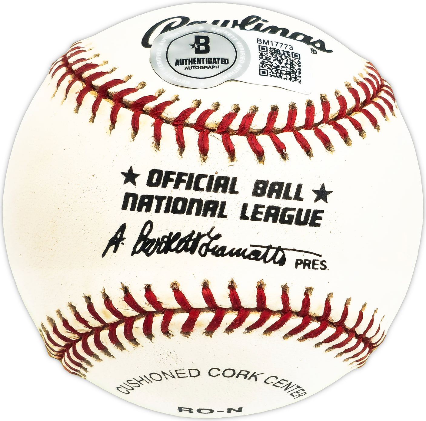 Dave Ricketts Autographed Official NL Baseball St. Louis Cardinals Beckett BAS QR #BM17773