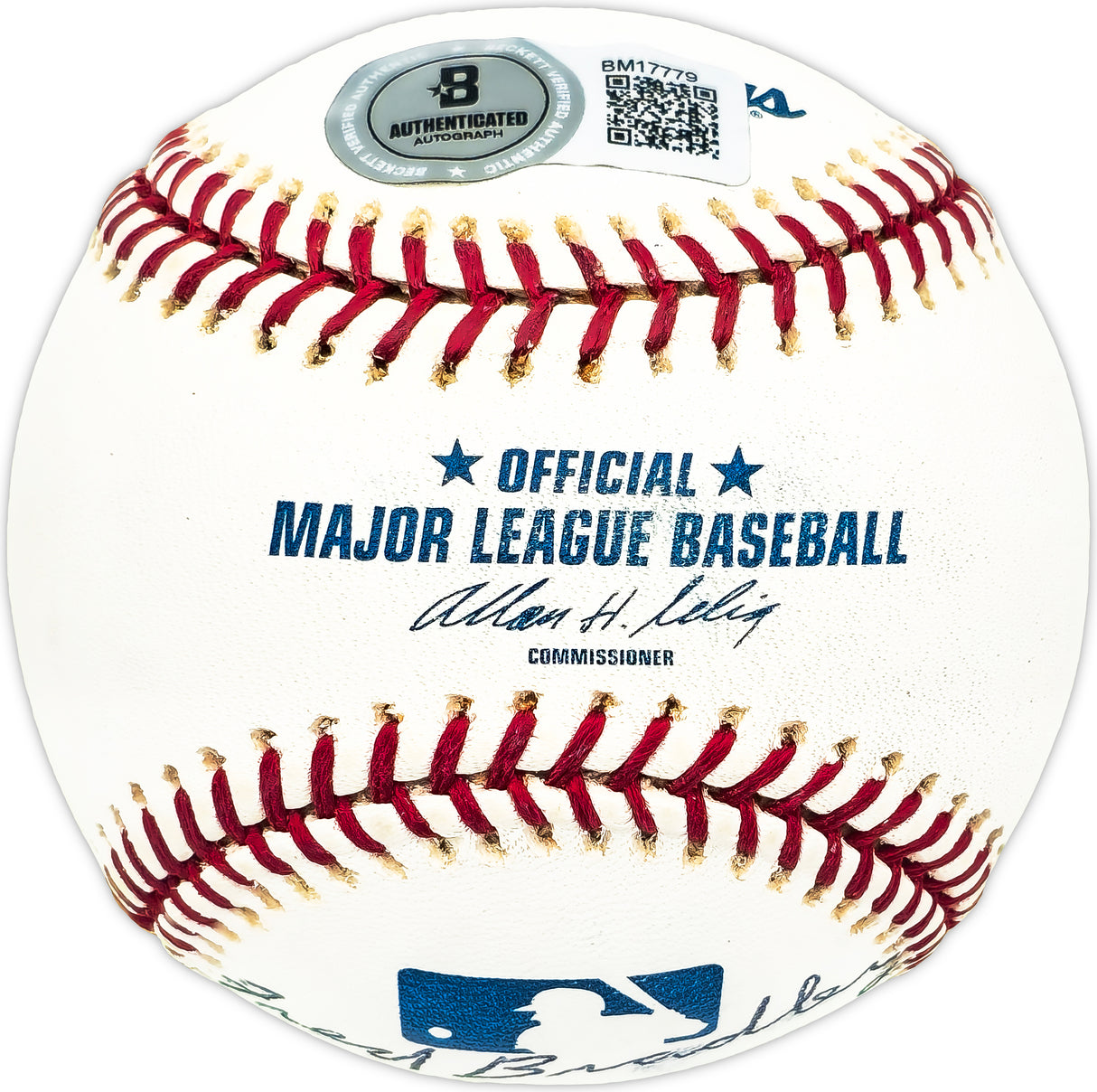Fred Bradley Autographed Official MLB Baseball Chicago White Sox Beckett BAS QR #BM17779