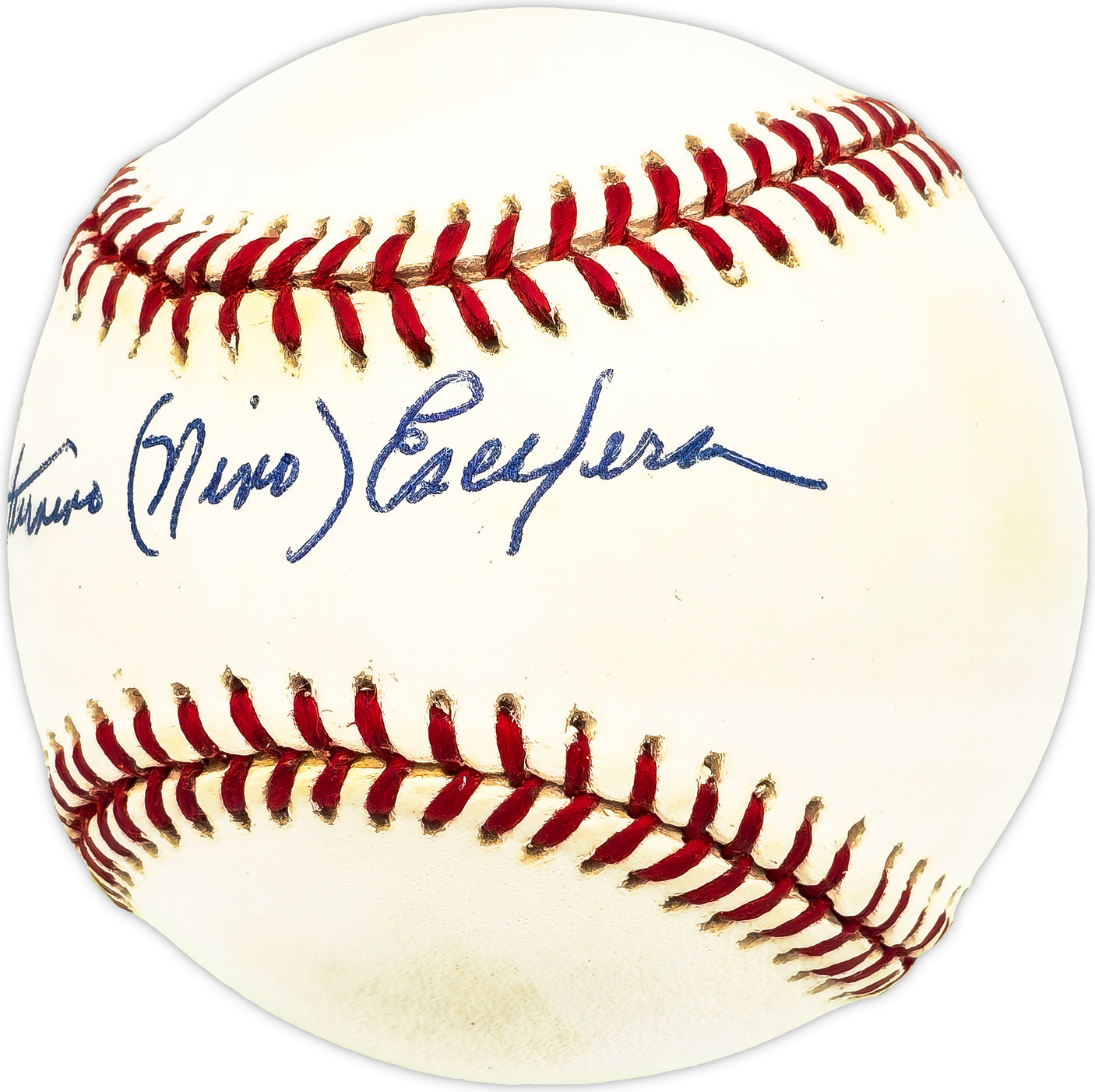 Saturnino Nino Escalera Autographed Official NL Baseball Cincinnati Reds Beckett BAS QR #BM17826