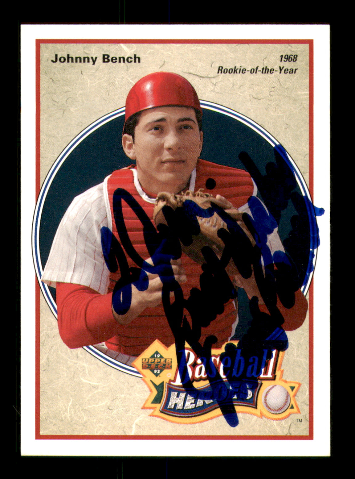 Johnny Bench Autographed 1992 Upper Deck Card #37 Cincinnati Reds "To John" SKU #241932