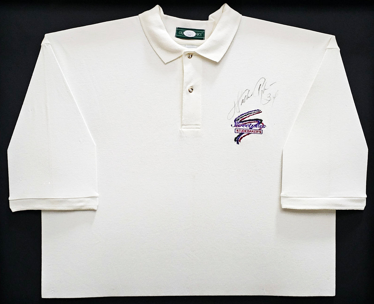 Walter Payton Autographed Framed Outer Banks Sweetness White Polo Chicago Bears JSA #C88894