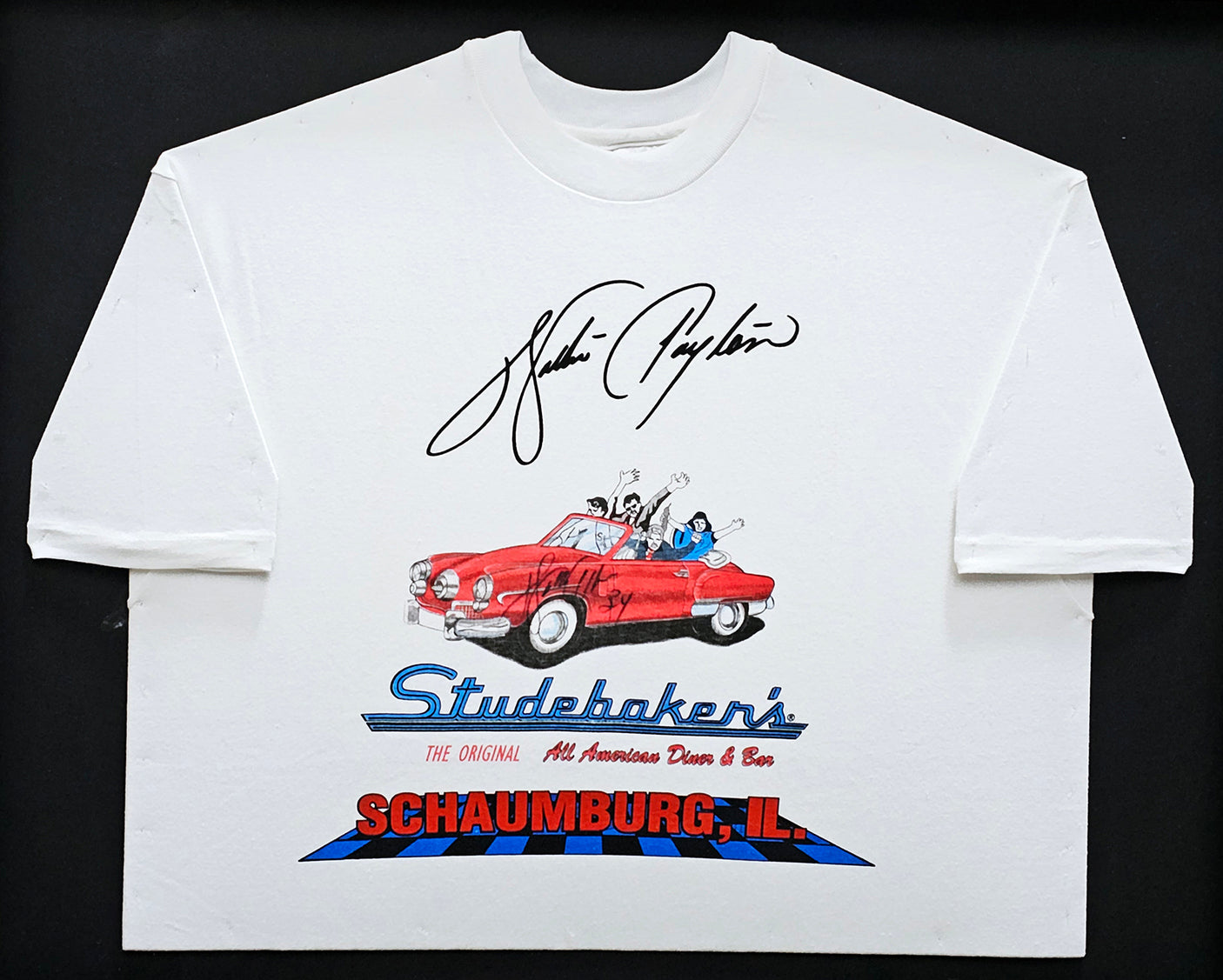 Walter Payton Autographed Framed White Diner T-Shirt Chicago Bears "34" JSA #C88895