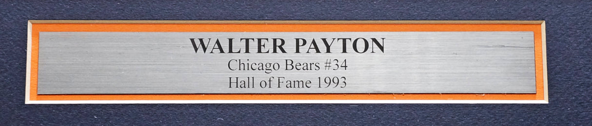 Walter Payton Autographed Framed White Diner T-Shirt Chicago Bears "34" JSA #C88895