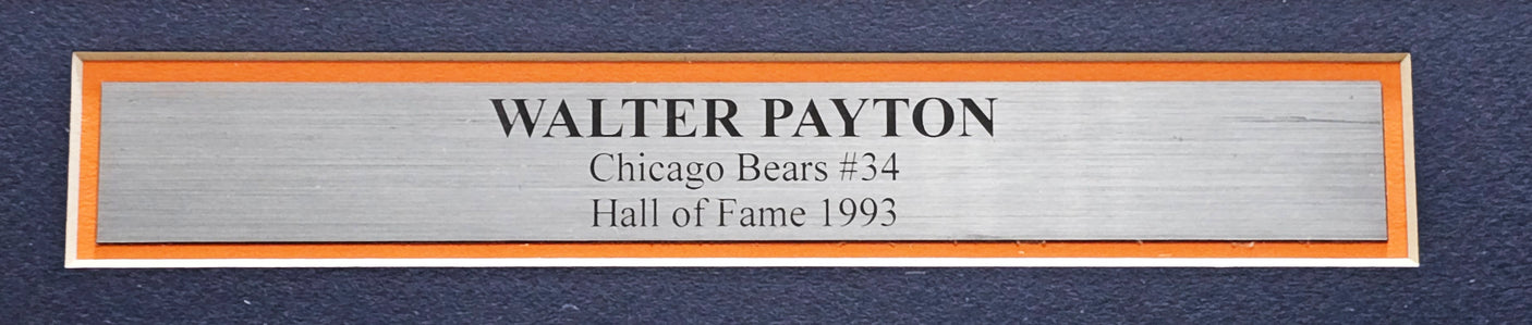 Walter Payton Autographed Framed White Diner T-Shirt Chicago Bears "34" JSA #C88895
