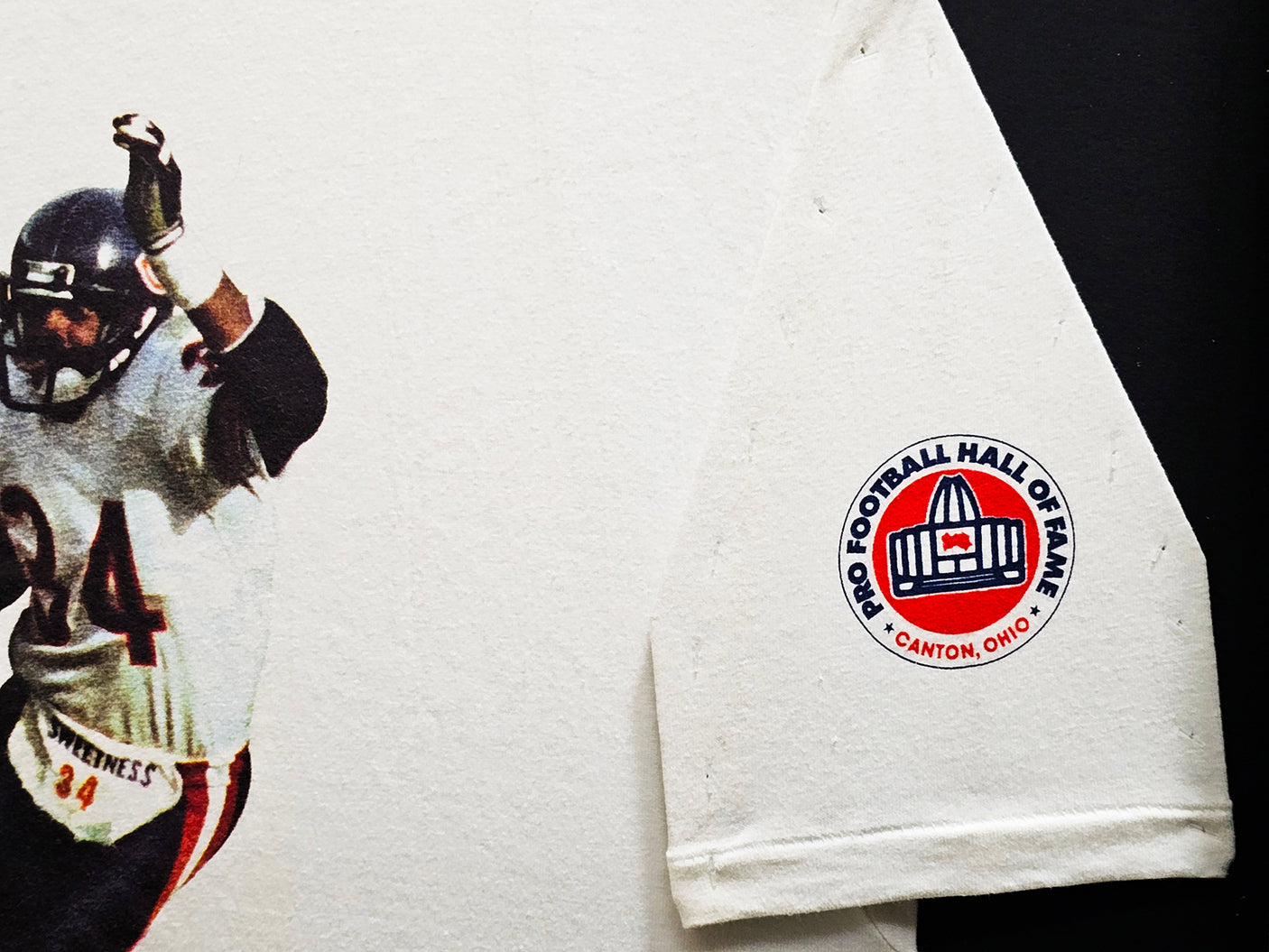 Walter Payton Autographed Framed Pro Football Hall of Fame White T-Shirt Chicago Bears "34" JSA #LL59012