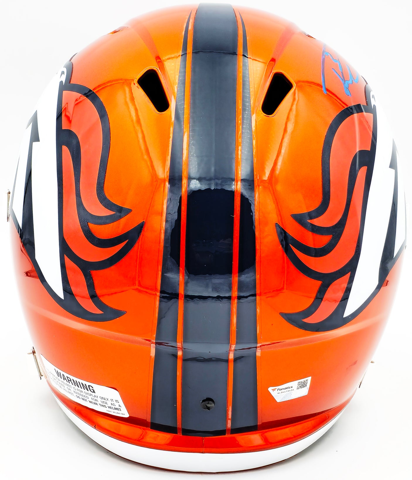 Russell Wilson Autographed Denver Broncos Flash Orange Full Size Replica Speed Helmet Fanatics Holo Stock #227938