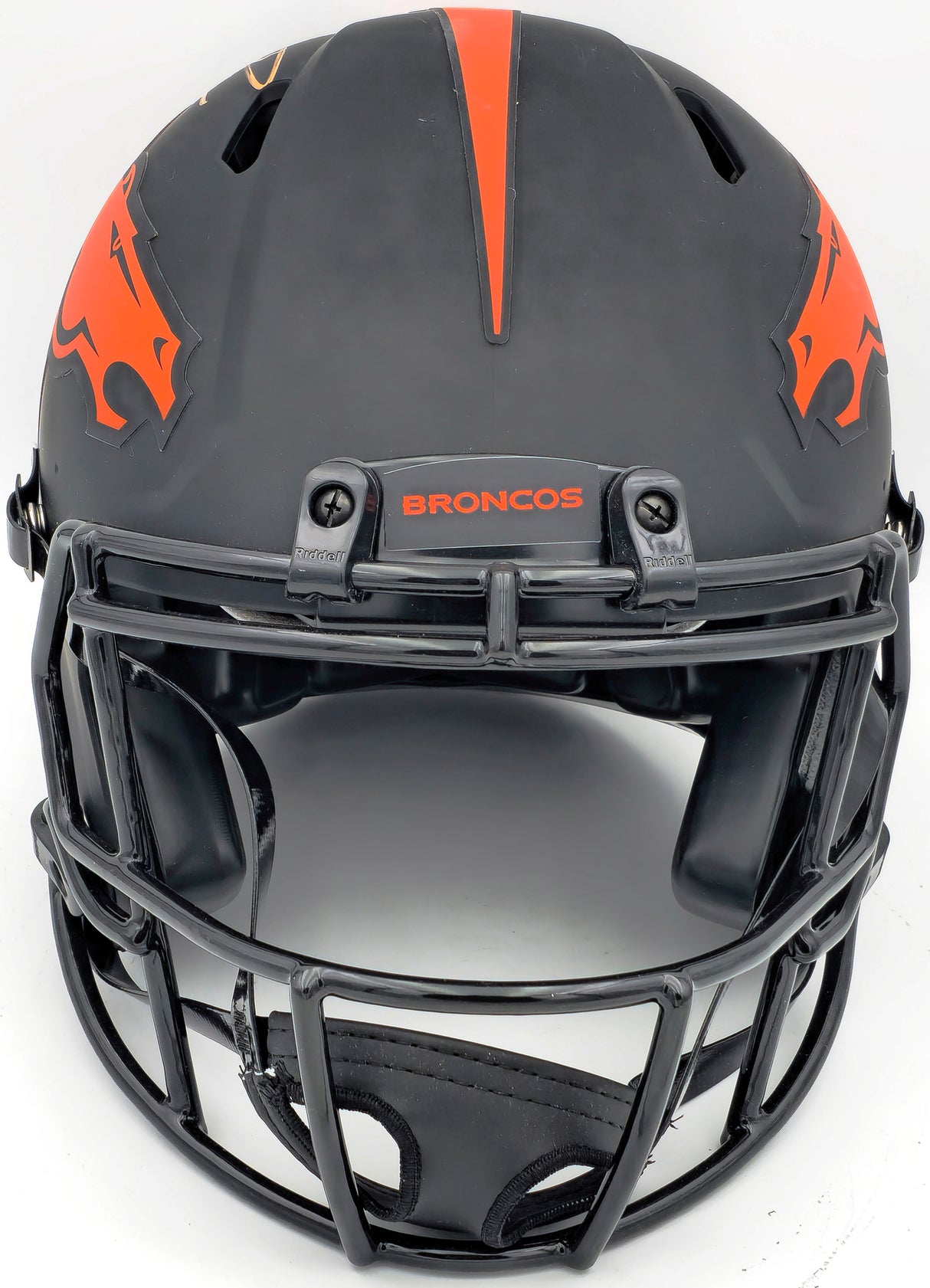 Russell Wilson Autographed Denver Broncos Eclipse Black Full Size Authentic Speed Helmet Fanatics Holo Stock #227931