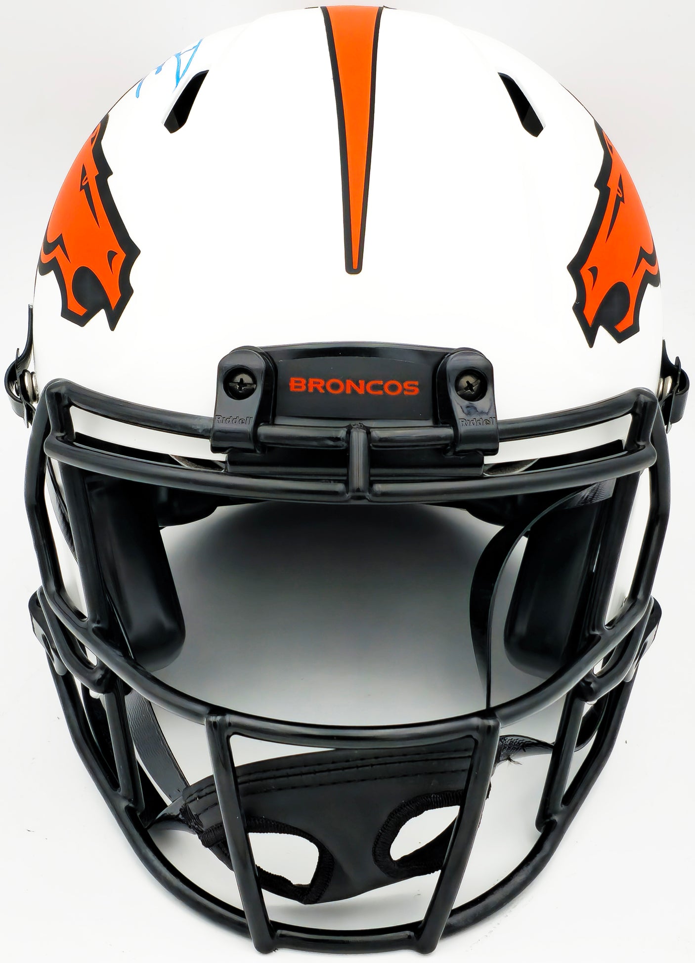 Russell Wilson Autographed Denver Broncos Lunar Eclipse White Full Size Authentic Speed Helmet Fanatics Holo Stock #227937