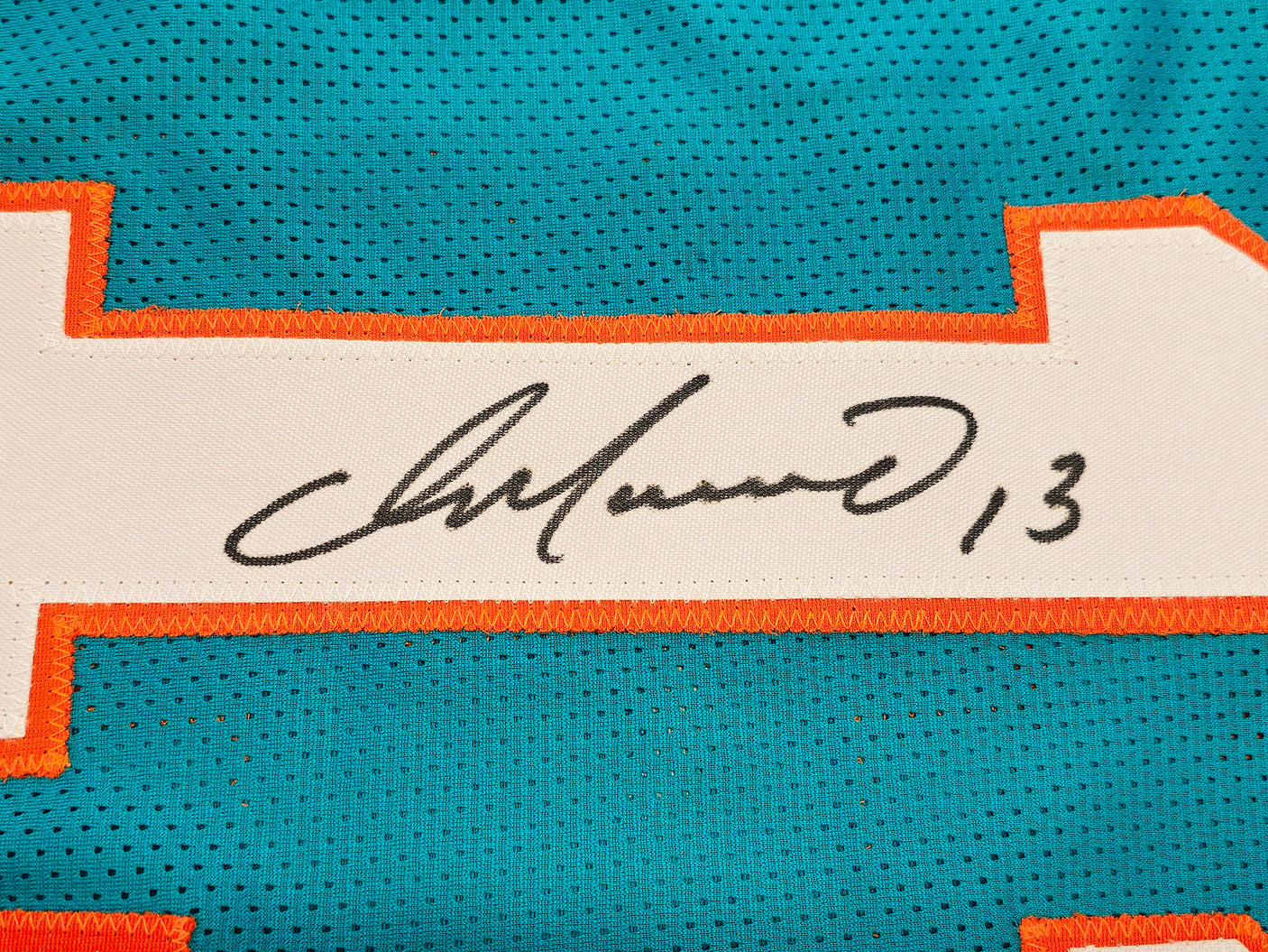 Miami Dolphins Dan Marino Autographed Teal Jersey Beckett BAS QR Stock #227329