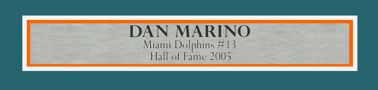 Miami Dolphins Dan Marino Autographed Framed Teal Jersey Beckett BAS QR Stock #265447