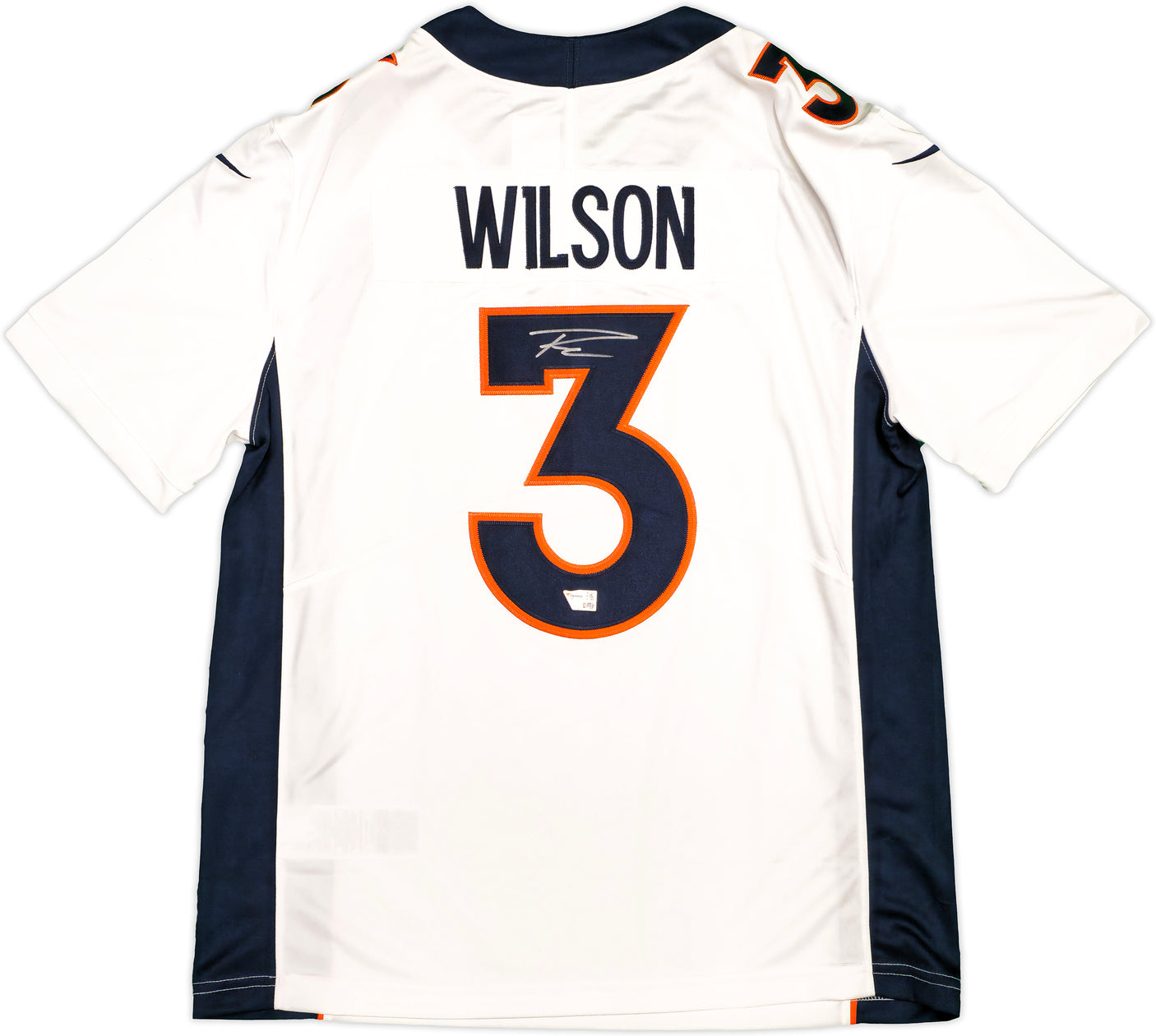Denver Broncos Russell Wilson Autographed White Nike Limited Jersey Size L Fanatics Holo Stock #227958
