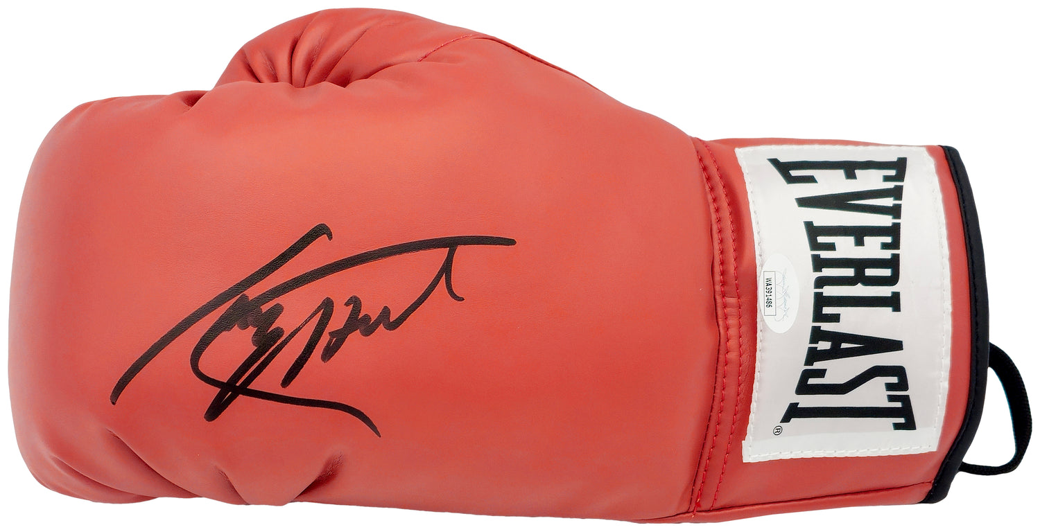 Larry Holmes Autographed Red Everlast Boxing Glove LH JSA Stock #227960