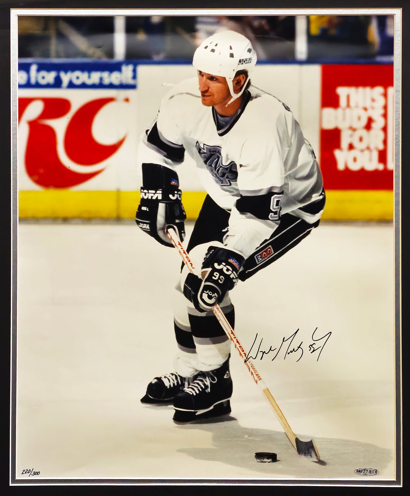 Wayne Gretzky Autographed Framed 16x20 Photo Los Angeles Kings "99" UDA Holo #BAF27914